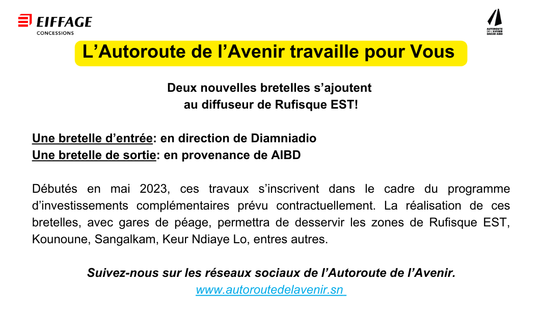 L’Autoroute de l’Avenir travaille pour vous !