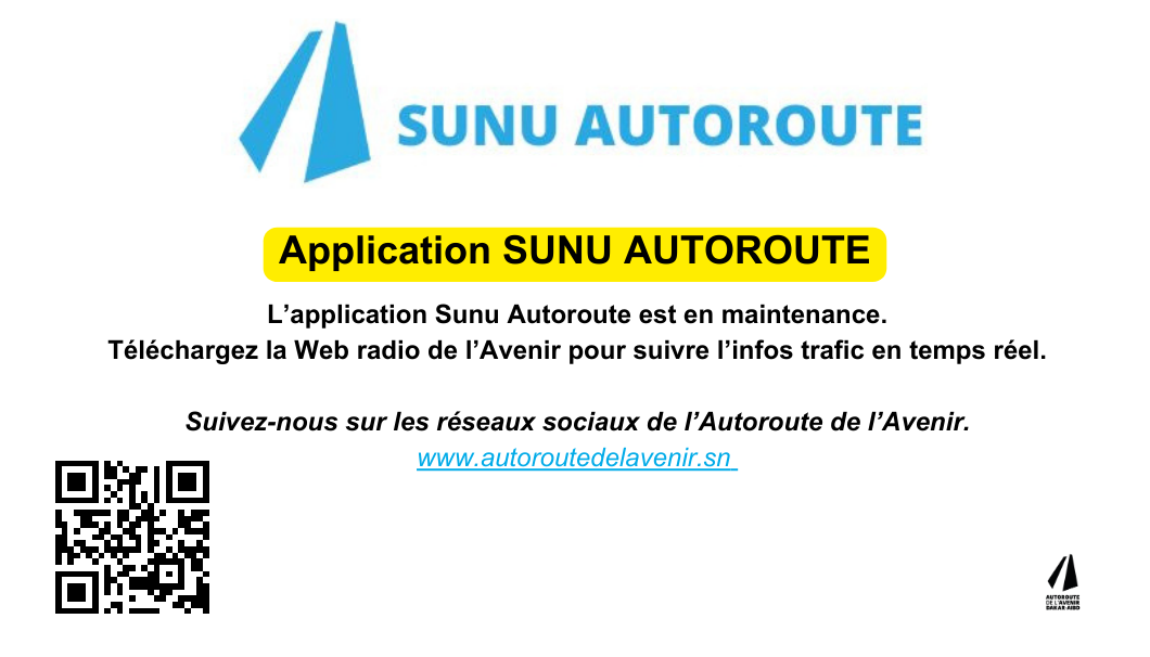 Sunu Autoroute indisponible !