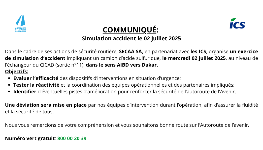 Simulation d’accident d’acide sulfurique sur l’autoroute de l’Avenir